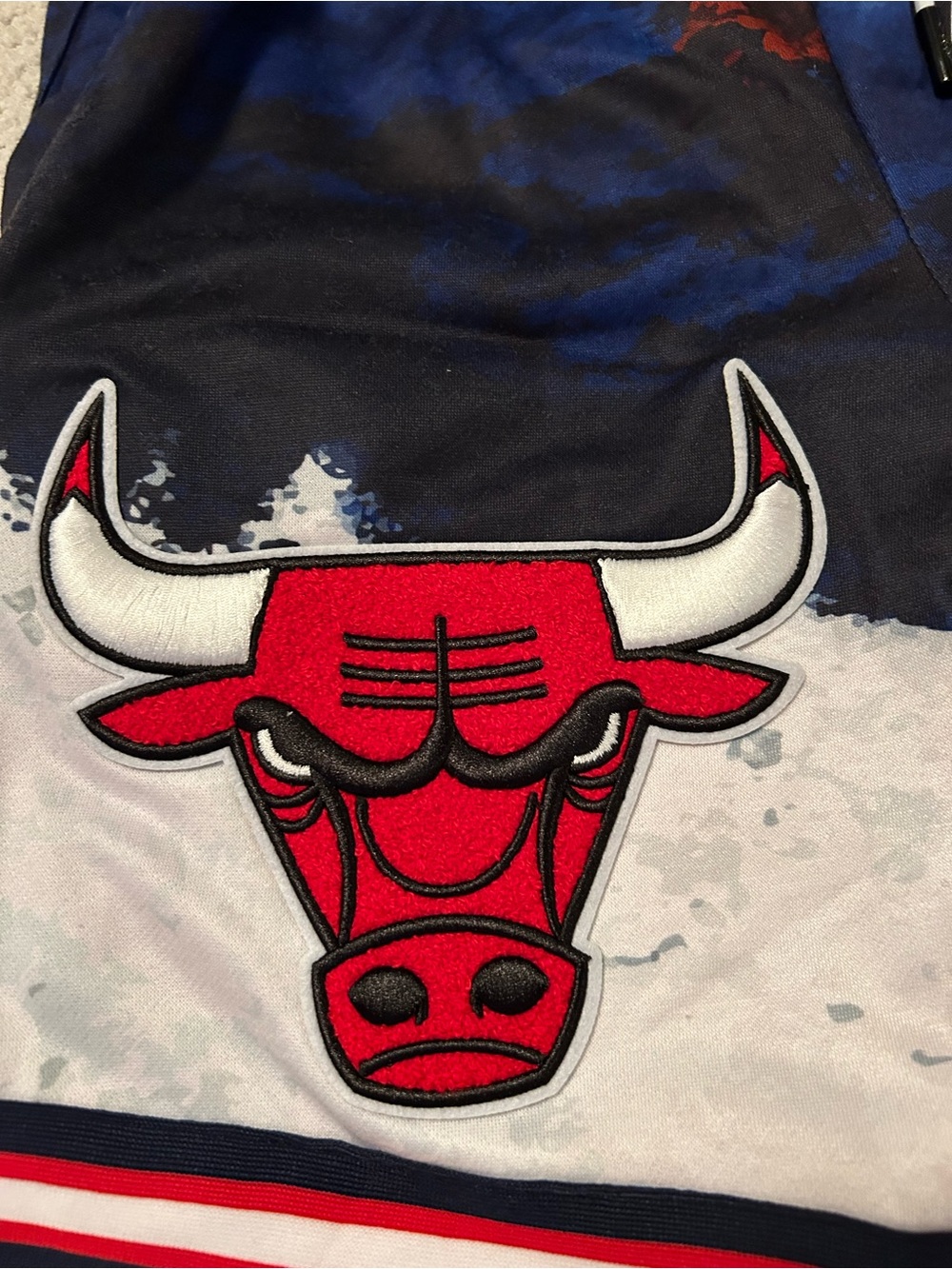 NWT Large Men's Chicago Bulls Pro Standard Americana Dip-Dye Shorts - Picture 3 of 7